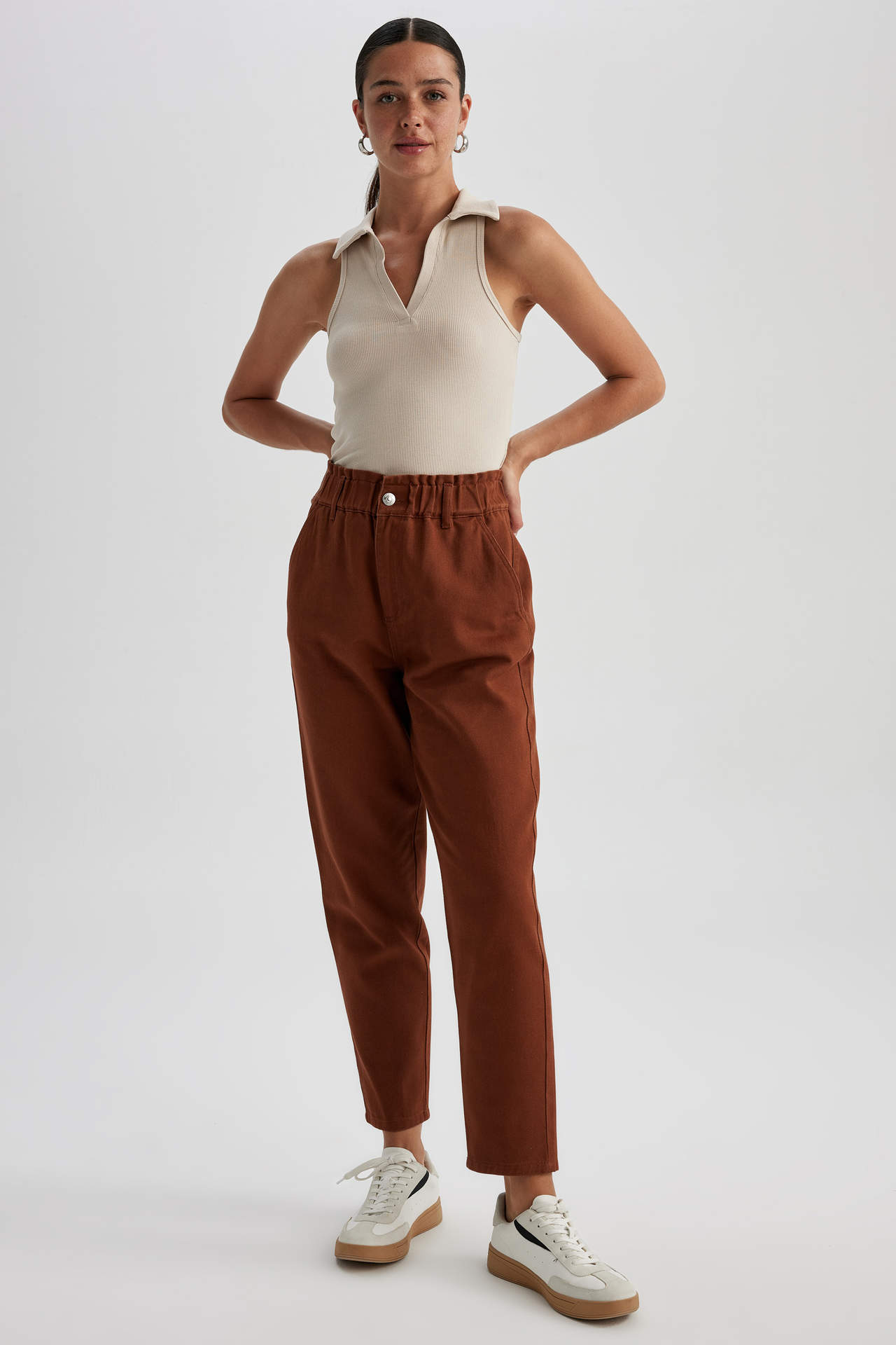 DEFACTO Baggy Fit With Pockets Wowen Fabrics Pants