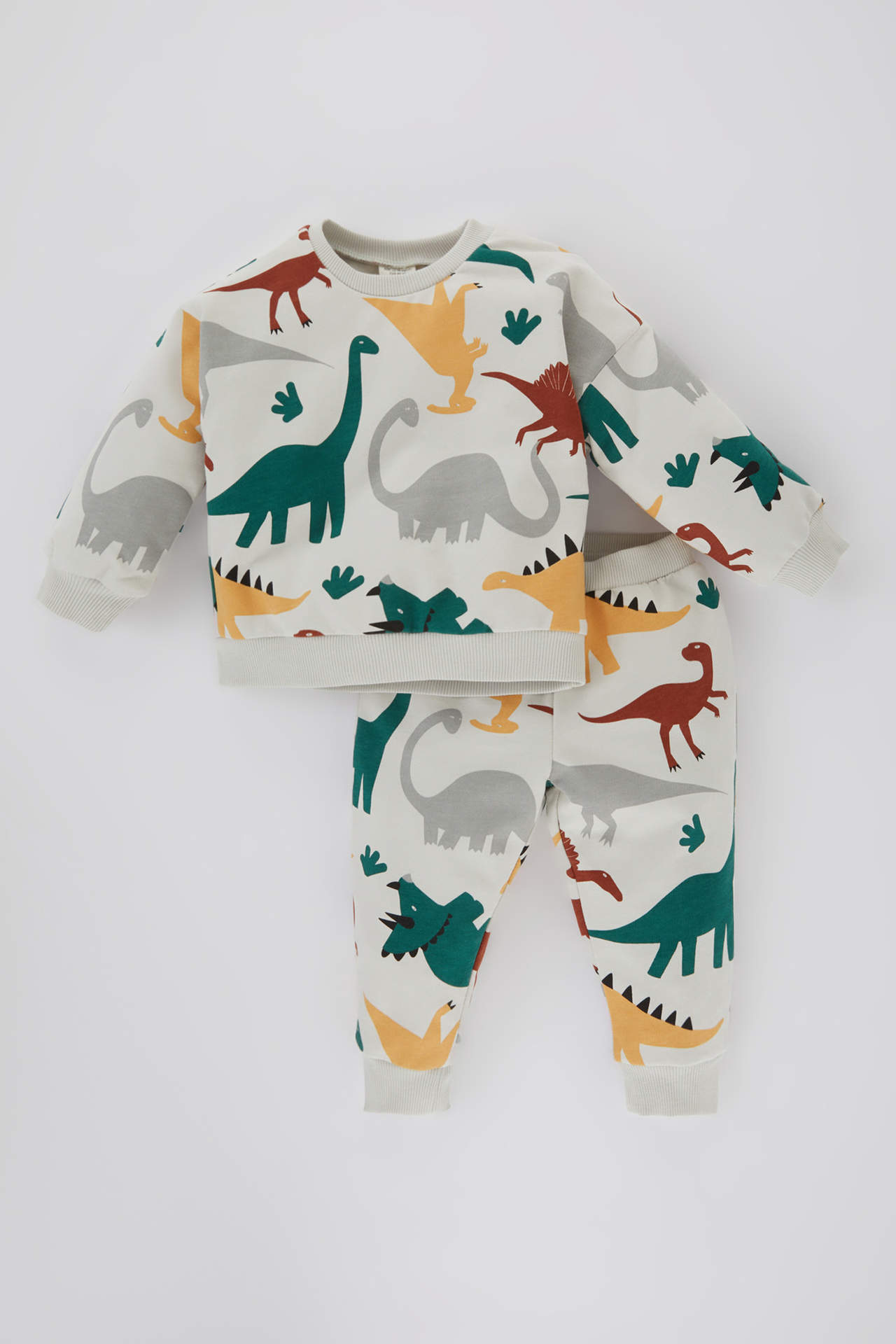 Levně DEFACTO Baby Boy Animal Printed Sweatshirt Sweatpants 2 Piece Set