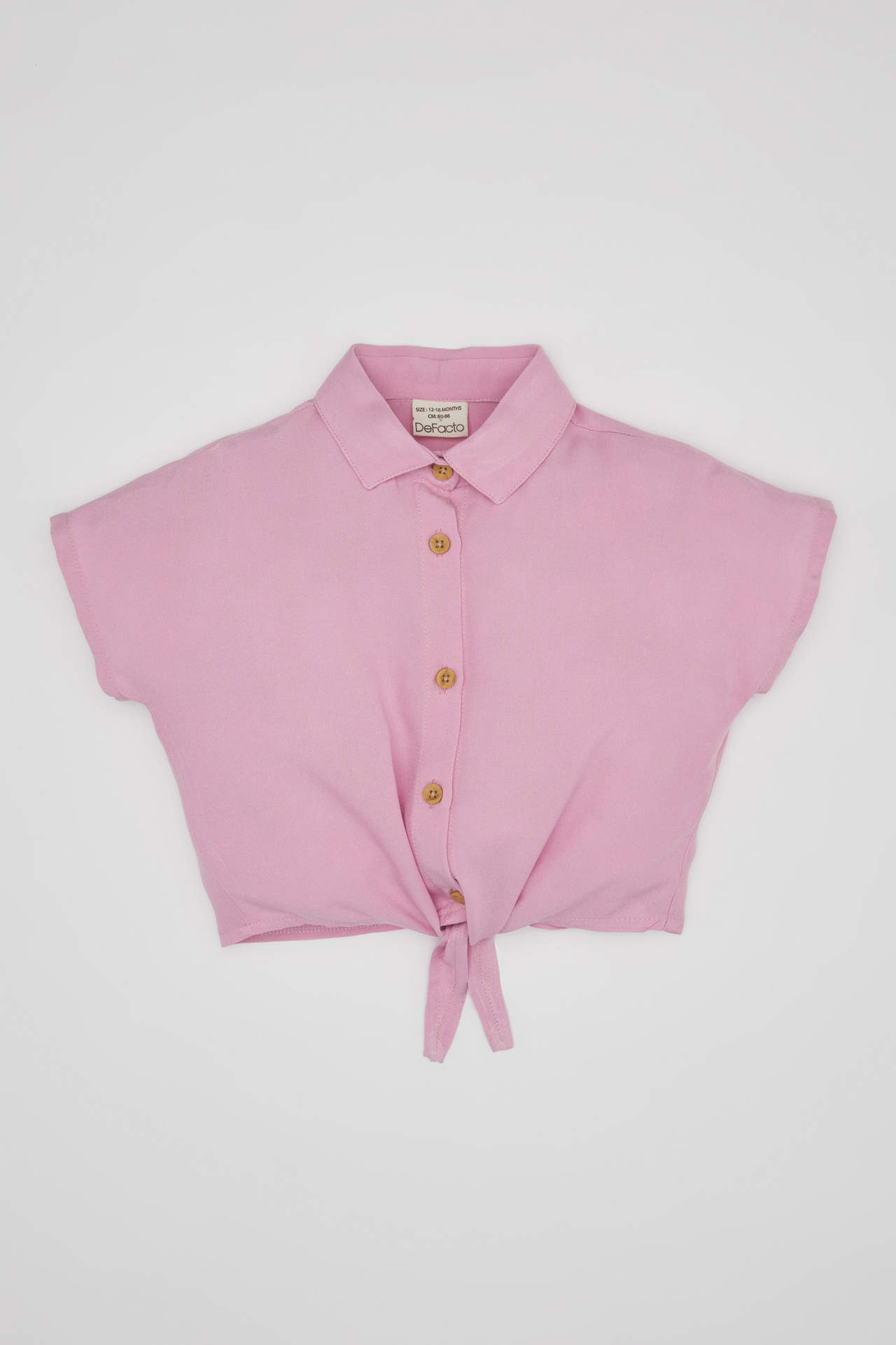 DEFACTO Baby Girl Shirt Collar Short Sleeve Shirt