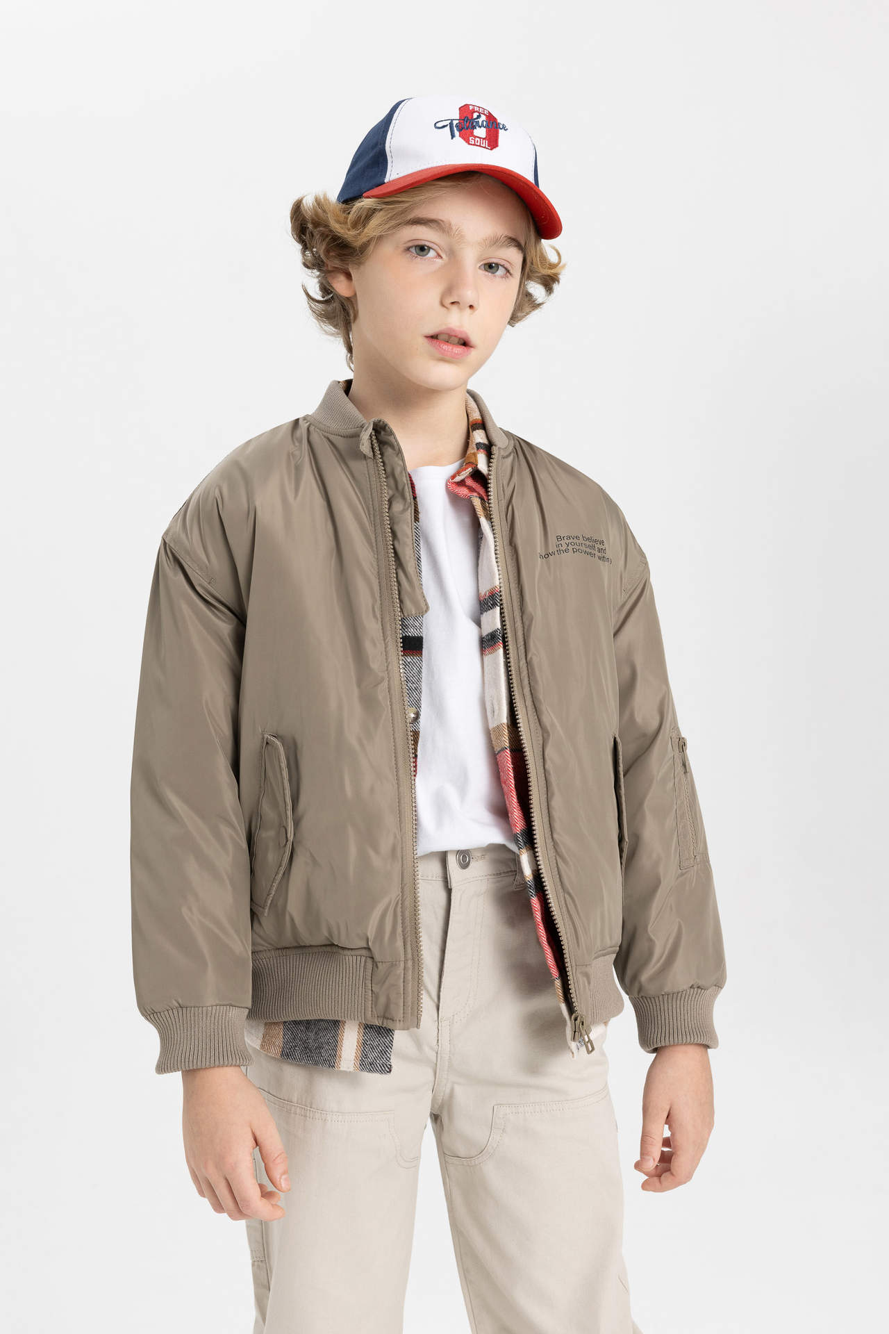 DEFACTO Boy Bomber Collar Water Repellent Puffer Jacket