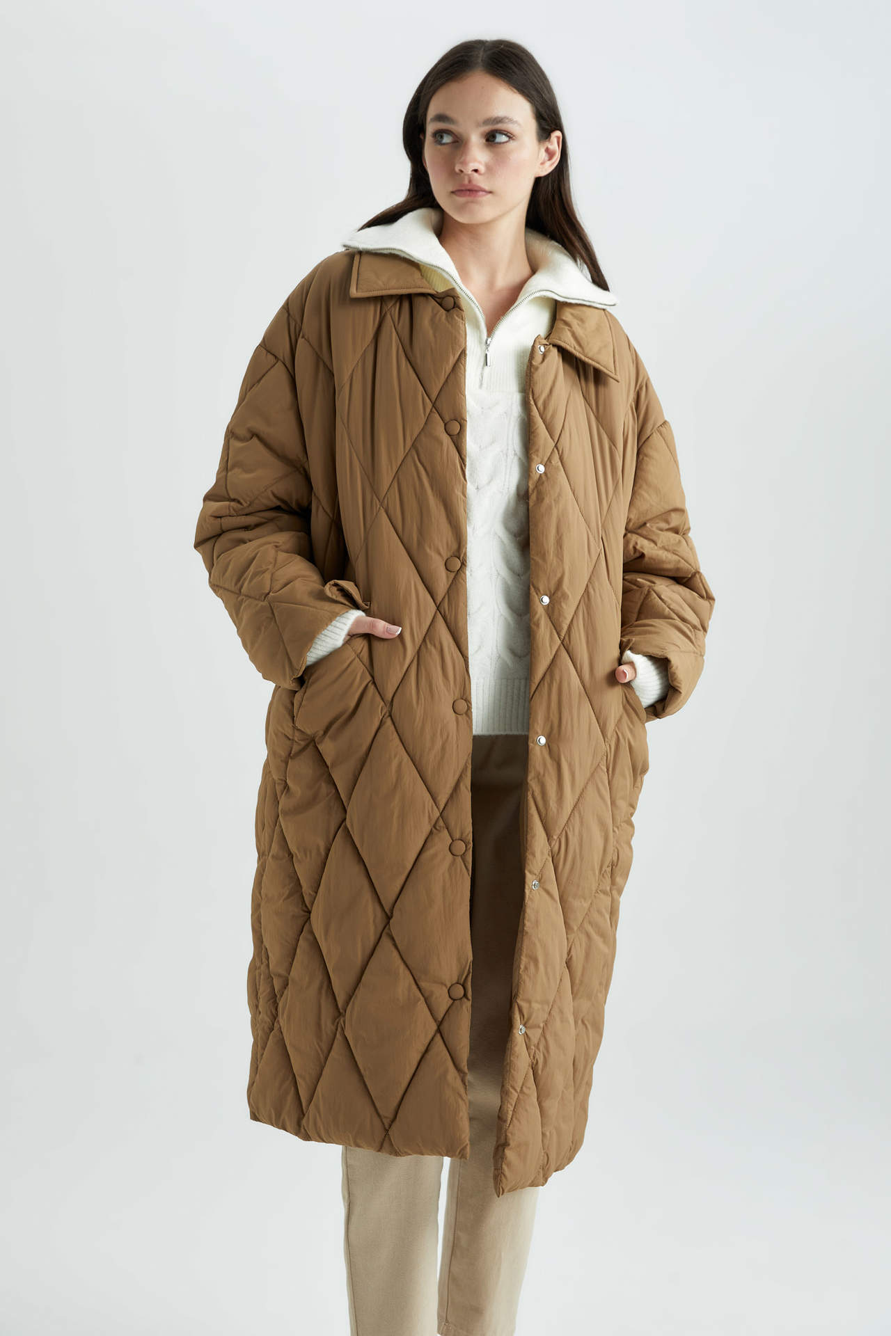 DEFACTO Relax Fit Recycled Filling Light Parka