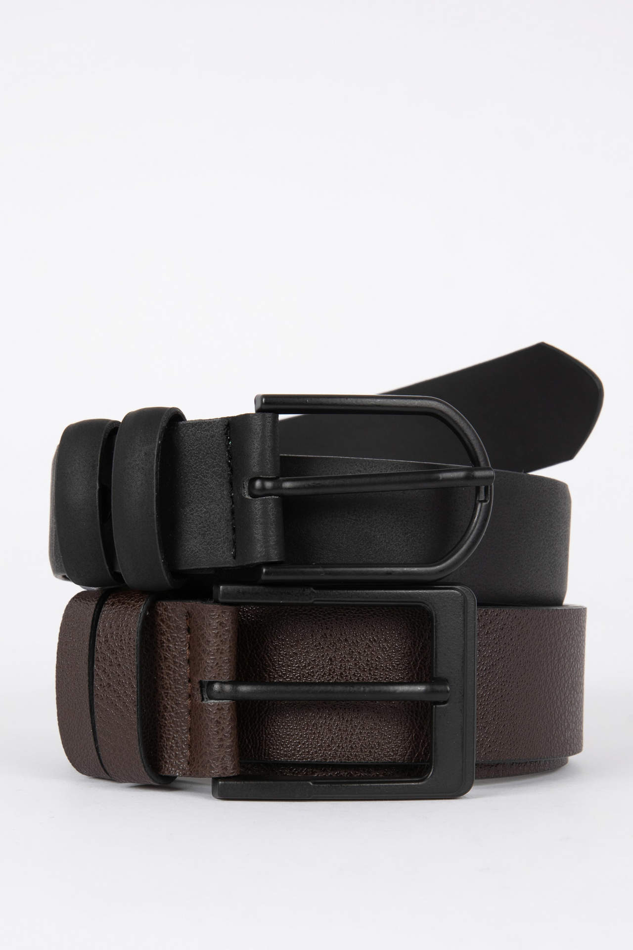 DEFACTO Artificial Leather Sport and Classic 2-Pack Belt