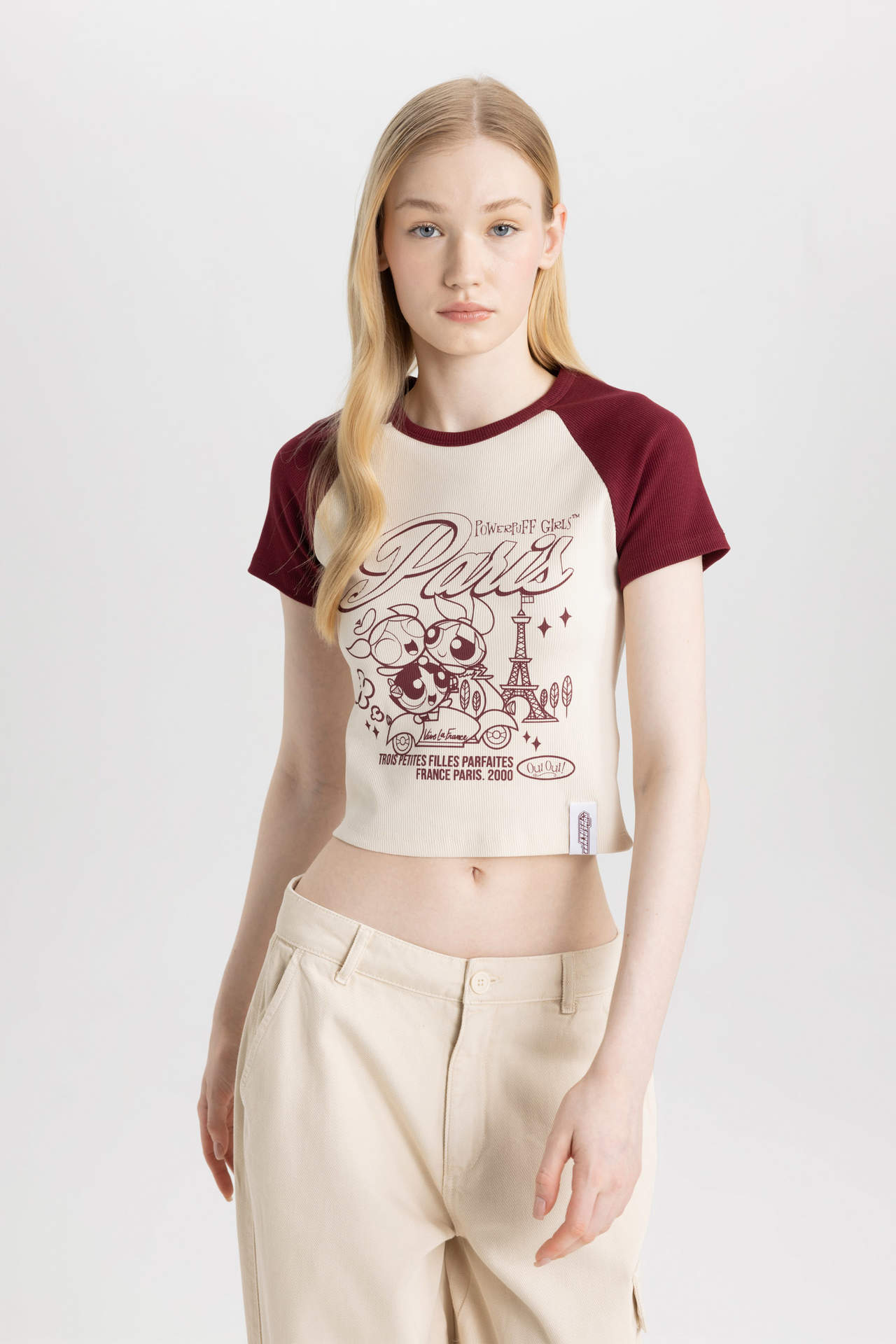 DEFACTO Slim Fit PowerPuff Girls Licensed Printed Camisole Short Sleeve T-Shirt