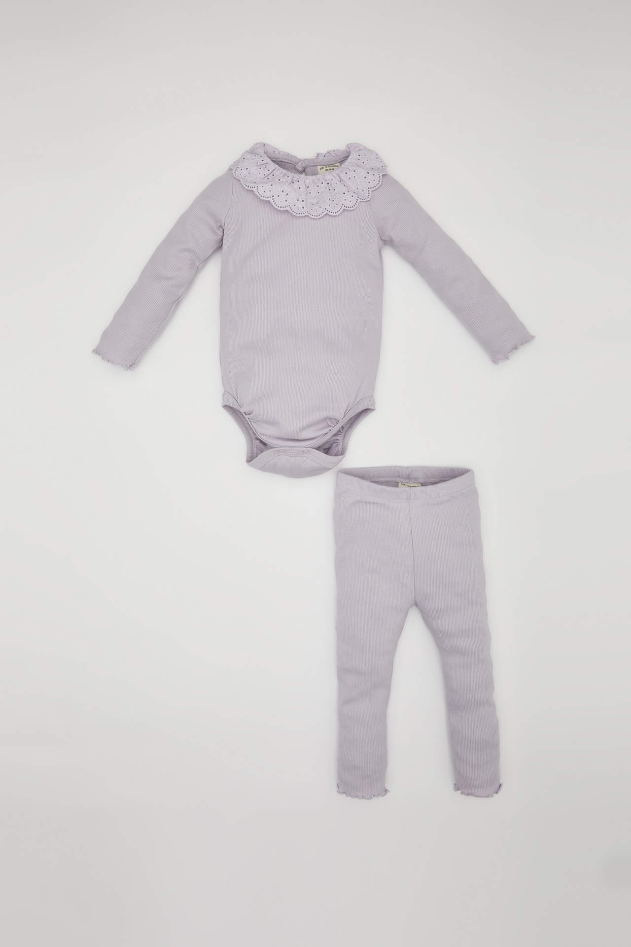 Levně DEFACTO Baby Girl Ribbed Camisole Snap Body 2 Piece Set