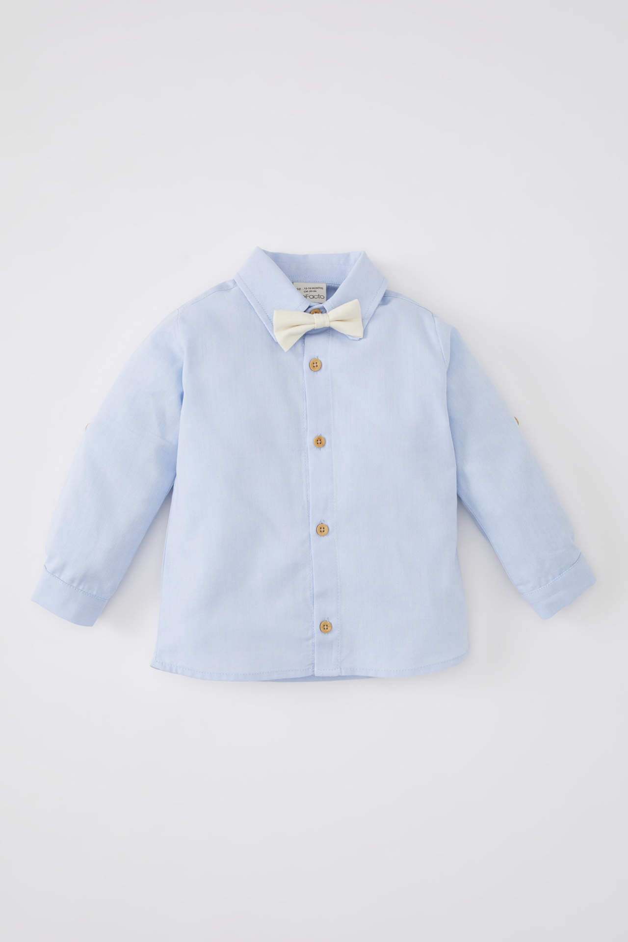 Levně DEFACTO Baby Boy Oxford Long Sleeve Shirt Tie 2 Piece Set