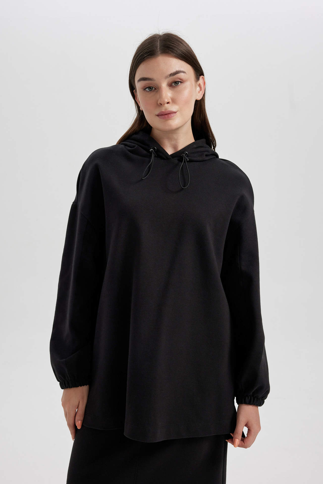 DEFACTO Regular Fit Hooded Sweat Tunic