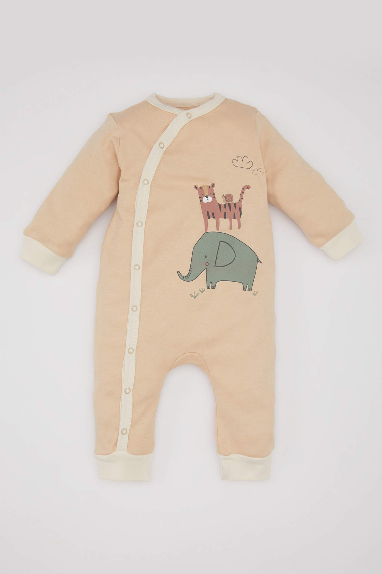 Levně DEFACTO Baby Boy Newborn Safari Printed Jumpsuit