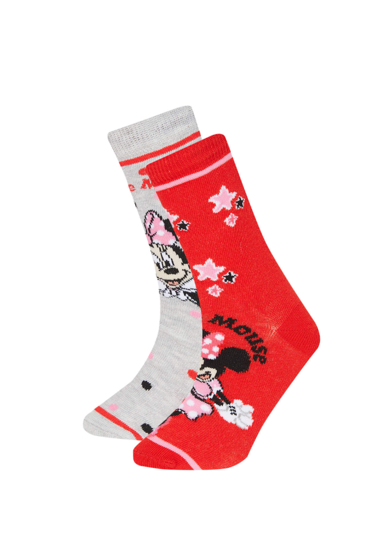 Levně DEFACTO Girl Mickey & Minnie Licensed 2 piece Long sock