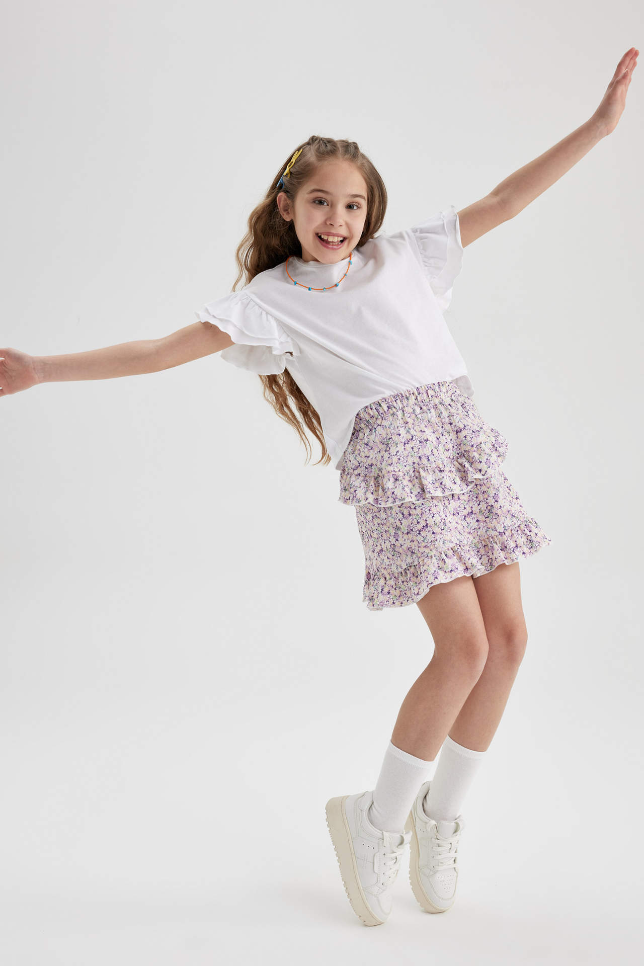 Levně DEFACTO Girl Patterned Skirt