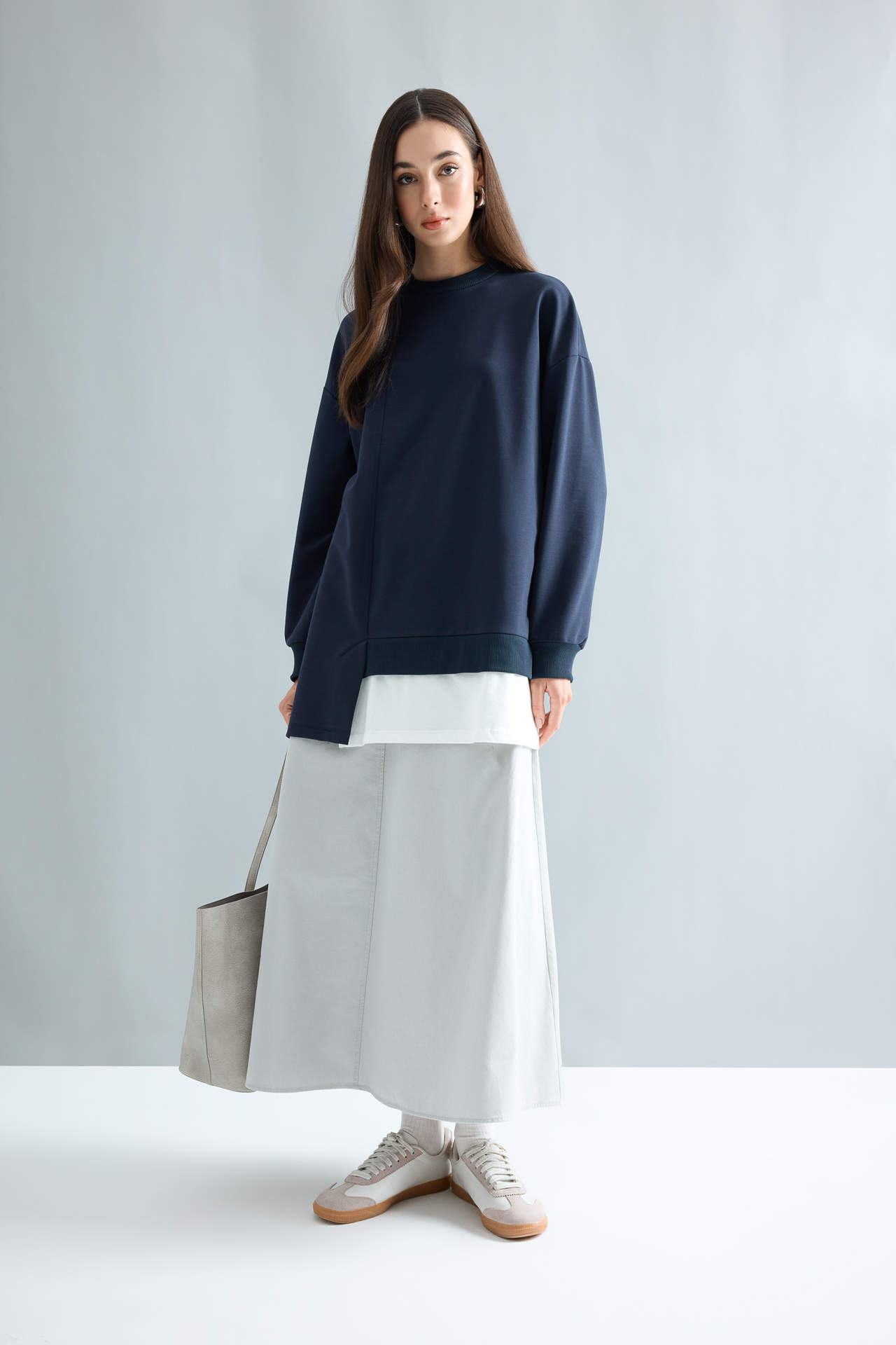 DEFACTO A Cut Wowen Fabrics Maxi Skirt