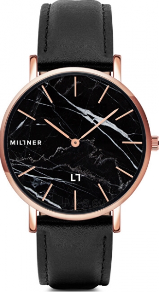 Levně Dámské hodinky s černým koženým páskem Millner Camden