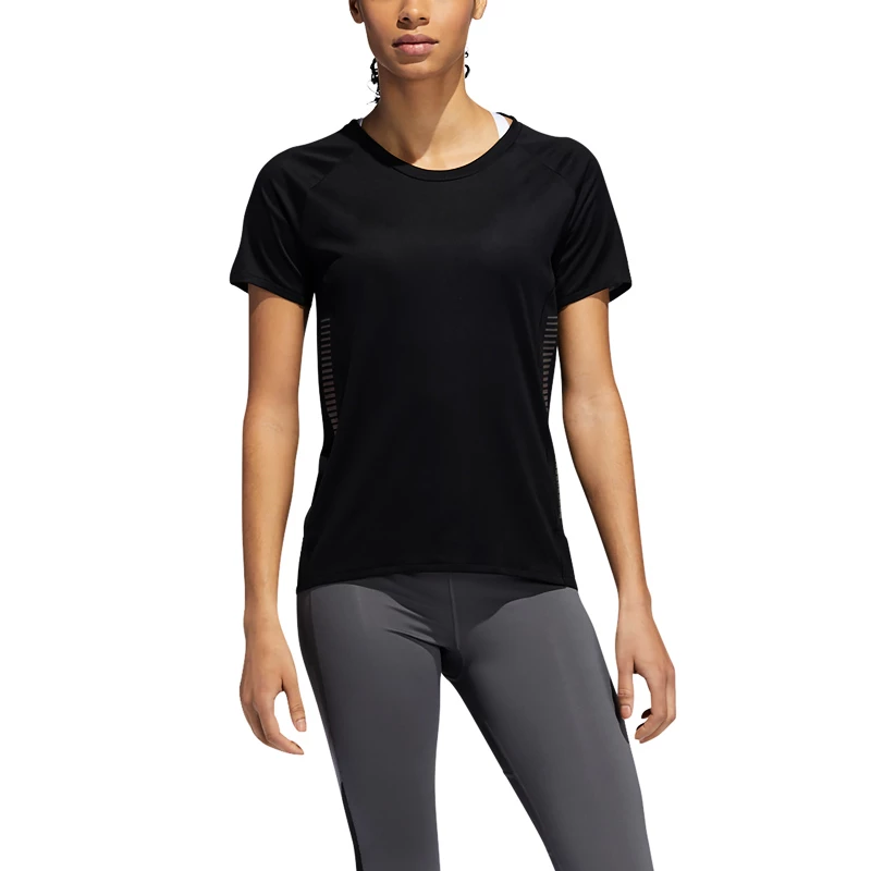 adidas 25/7 Rise Up N Run Parley Women's T-Shirt Black, L
