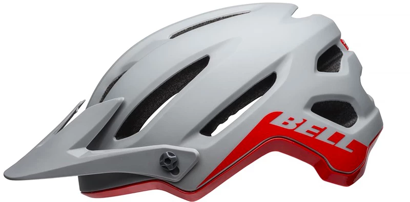 Levně Cyklistická helma BELL 4Forty šedo-červená, M (55-59 cm)