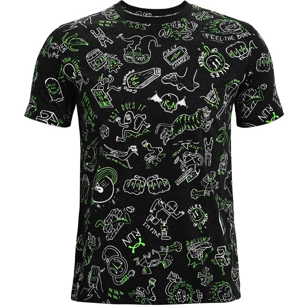 Under Armour Tričko Run Your Face Off Print SS-BLK