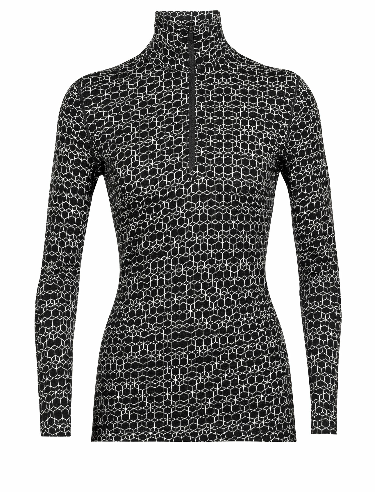 Women's T-shirt icebreaker W 250 Vertex LS Half Zip Black