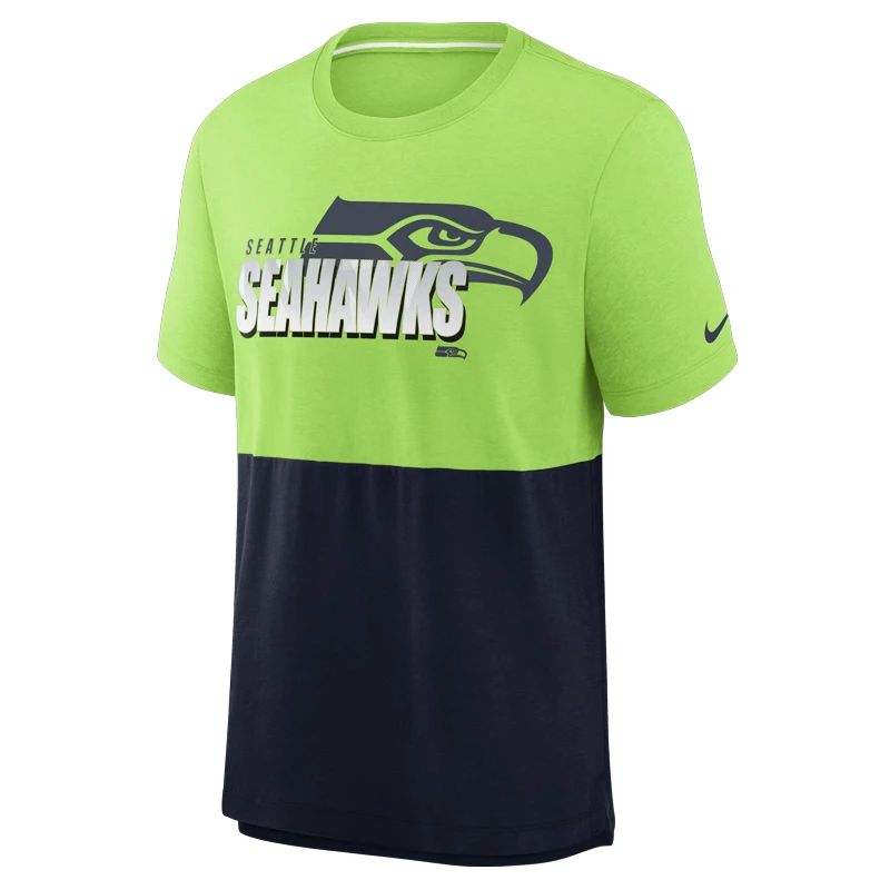 Nike Colorblock NFL Seattle Seahawks Men's T-Shirt, XXL