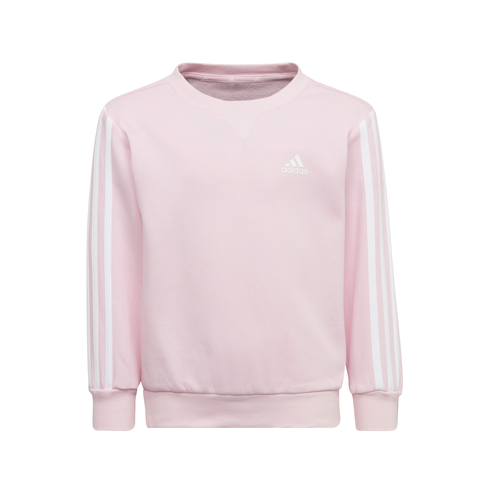 Dětská Mikina Adidas  Essentials 3-Stripes Crew Neck Clear Pink