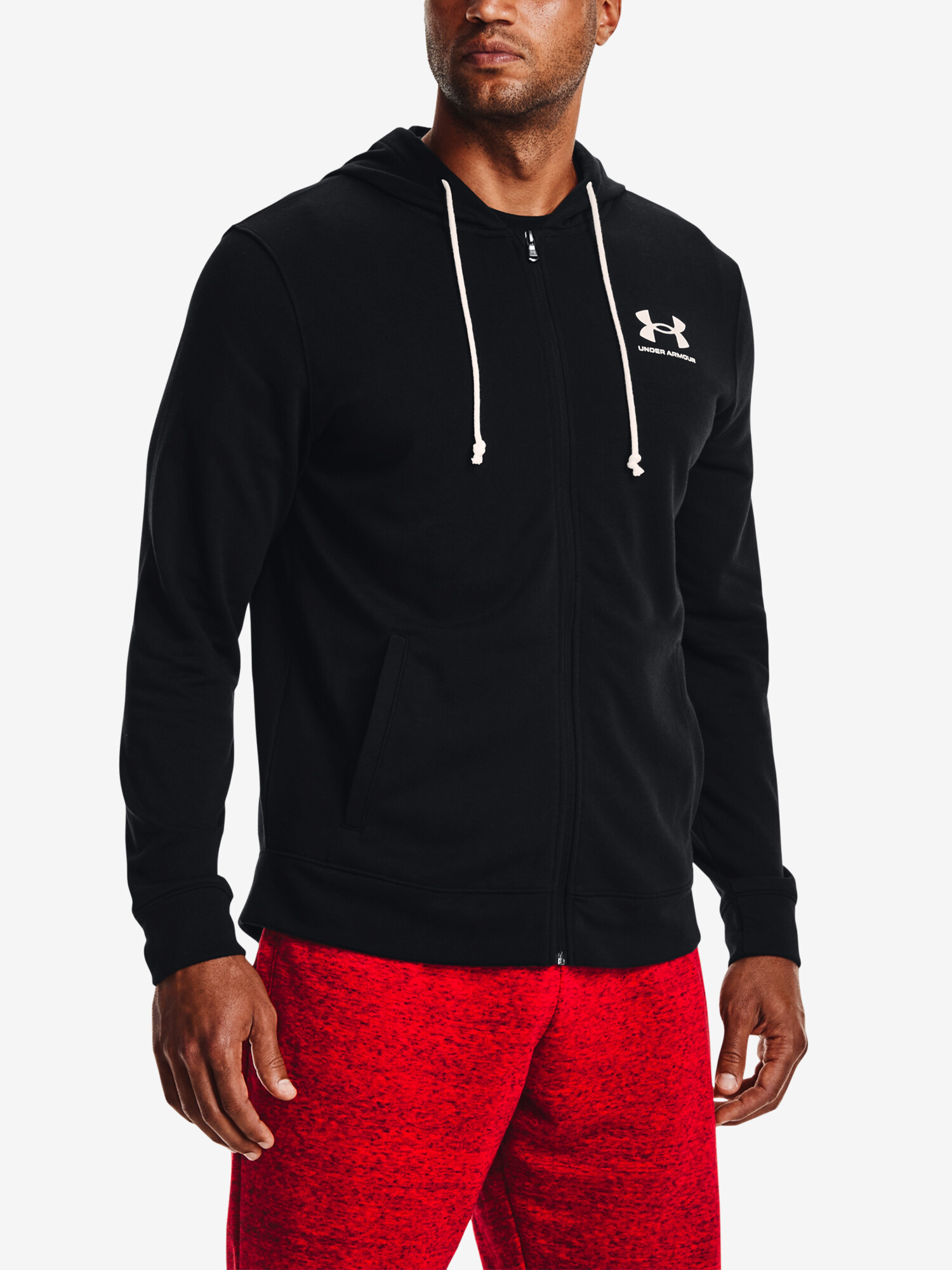 Pánská Mikina Under Armour  Rival Terry LC FZ-BLK XXL