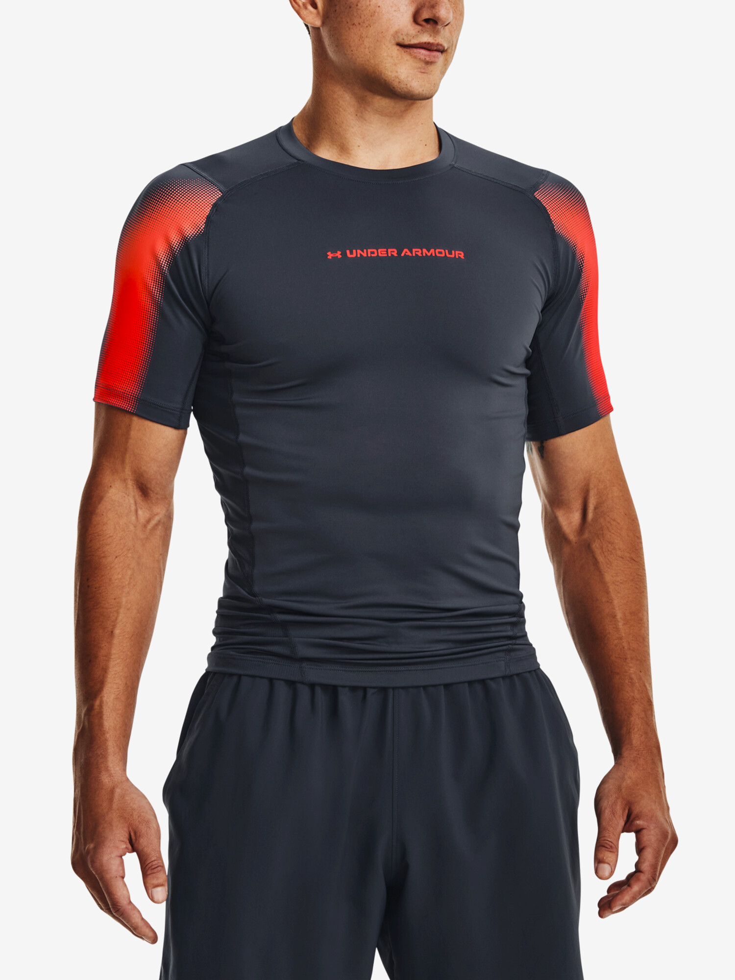 Pánské Tričko Under Armour HeatGear Novelty SS-GRY XXL