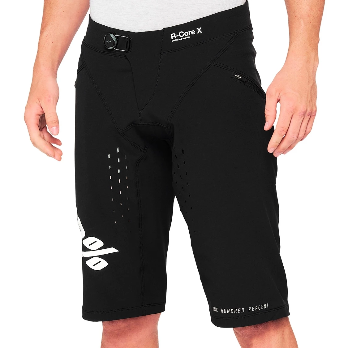 Dětské cyklistické kraťasy 100%  R-Core Youth Shorts Black