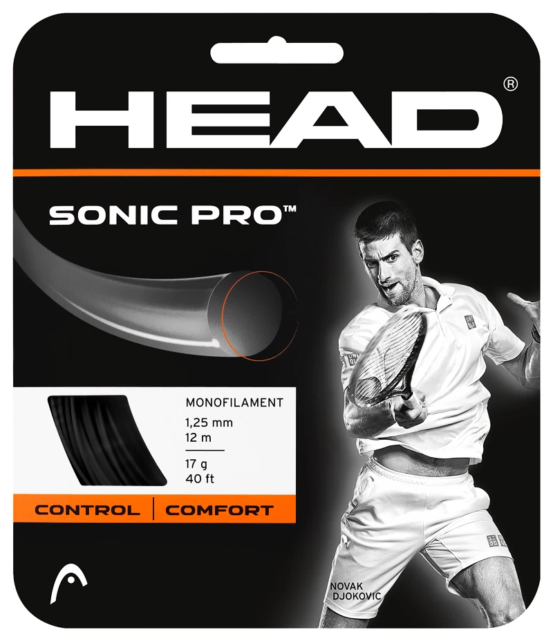 Tenisový Výplet Head   Sonic Pro Black 1.30 Mm (12 M)  1,30 Mm