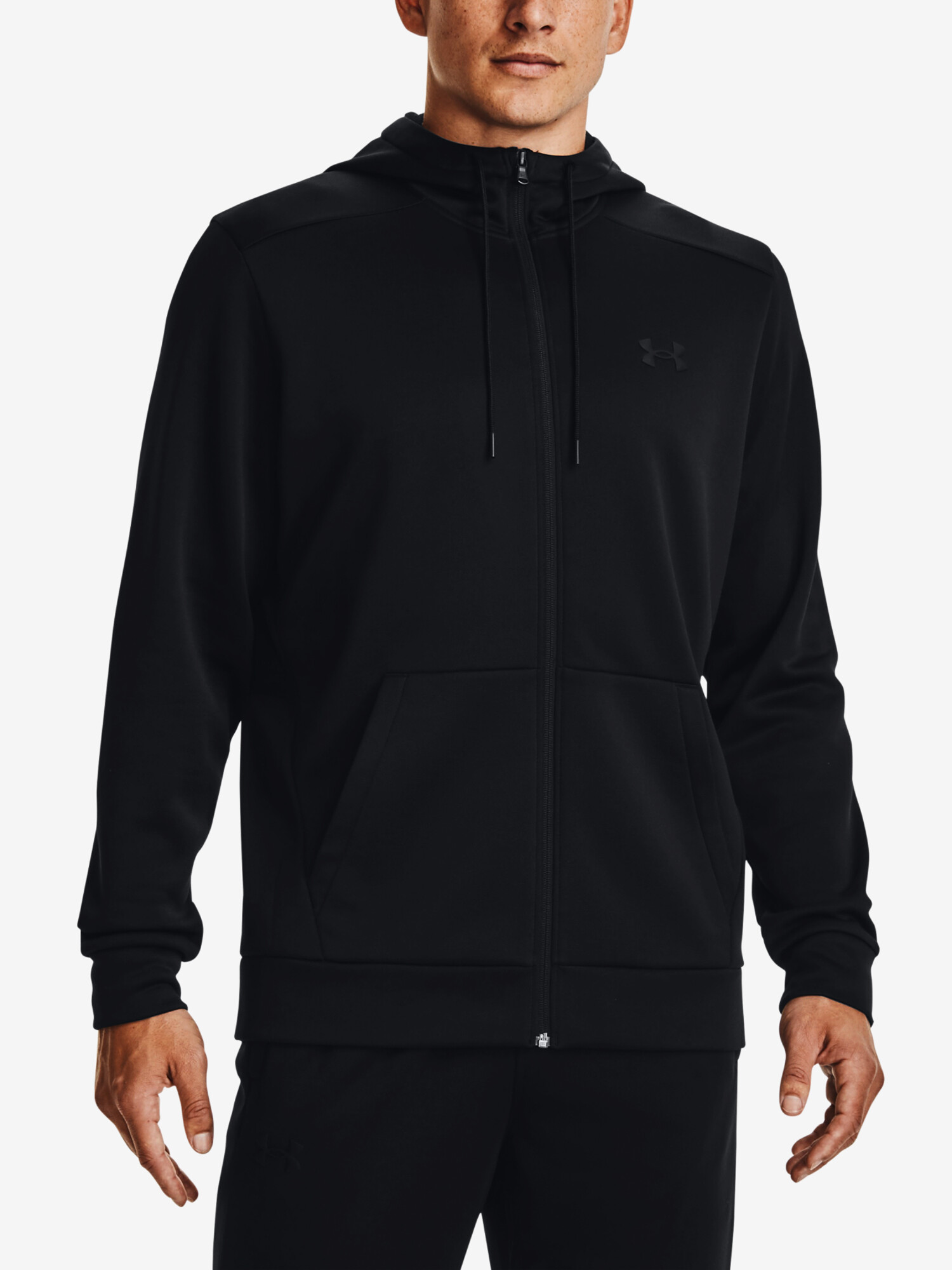 Pánská Mikina Under Armour  Fleece FZ Hoodie-BLK XXL