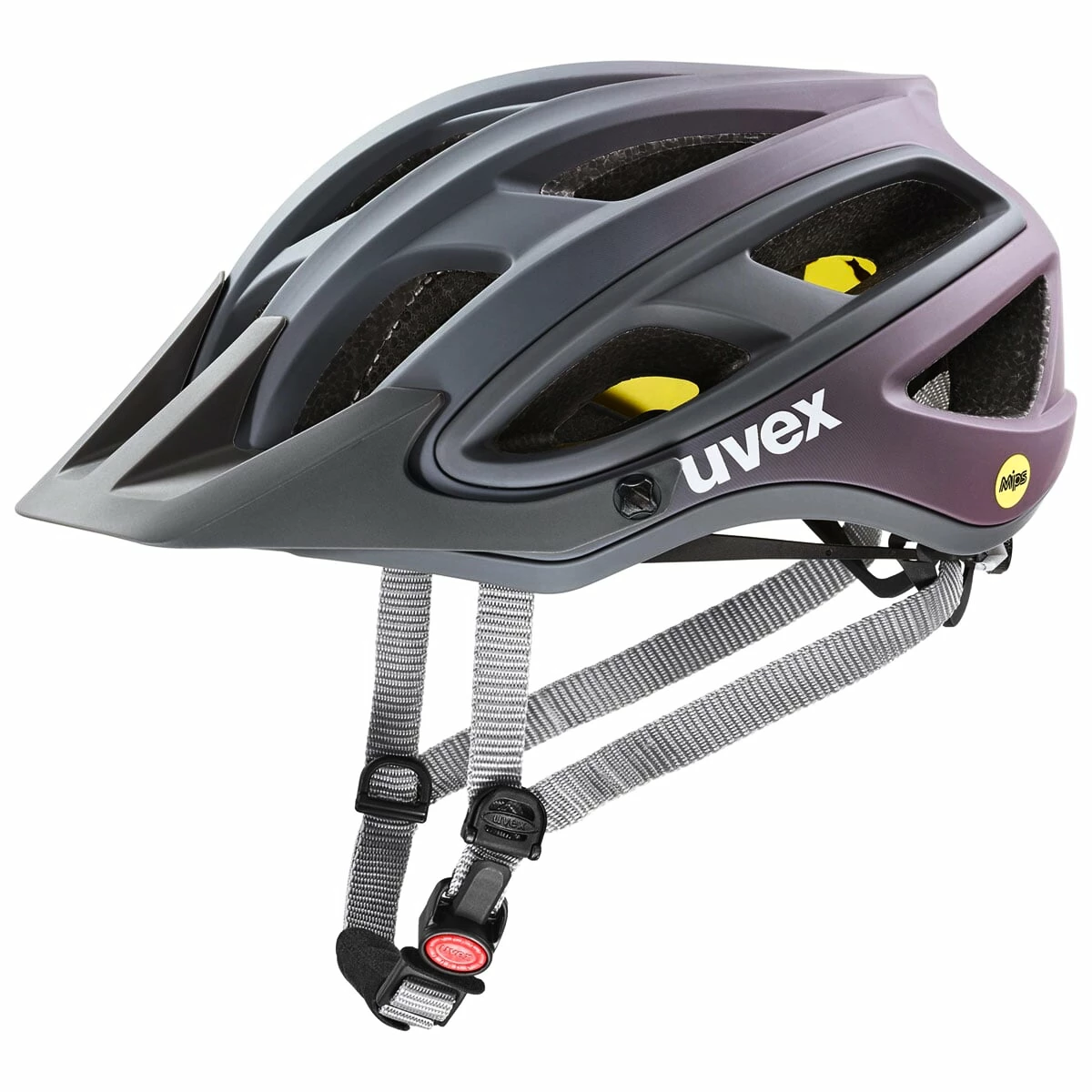 Levně Cyklistická helma Uvex Unbound Mips Anthracite Plum Mat 54-58