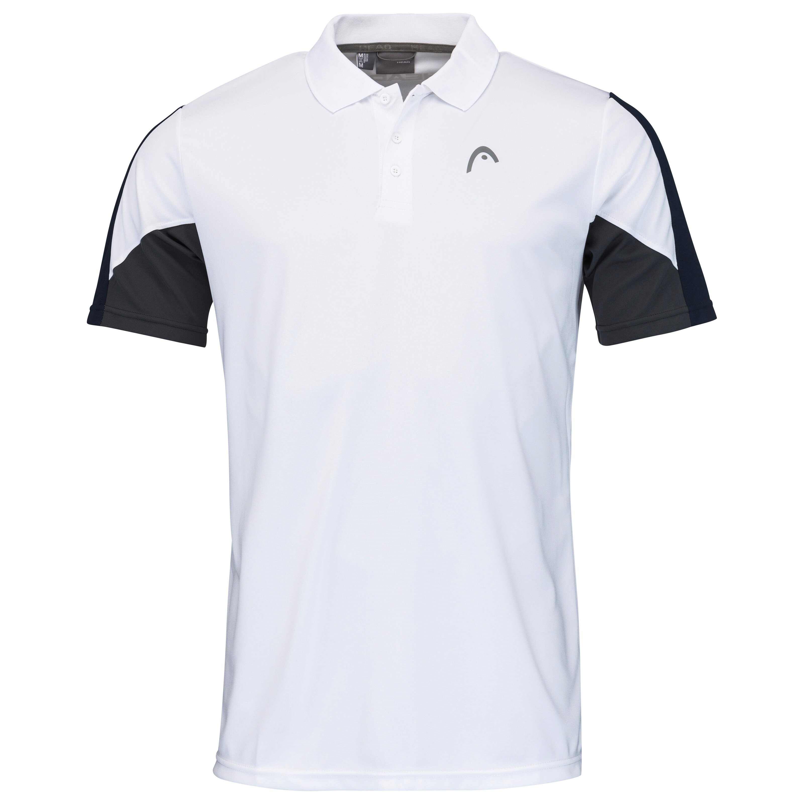 Pánské tričko Head Club 22 Tech Polo Shirt Men White/Dark Blue L