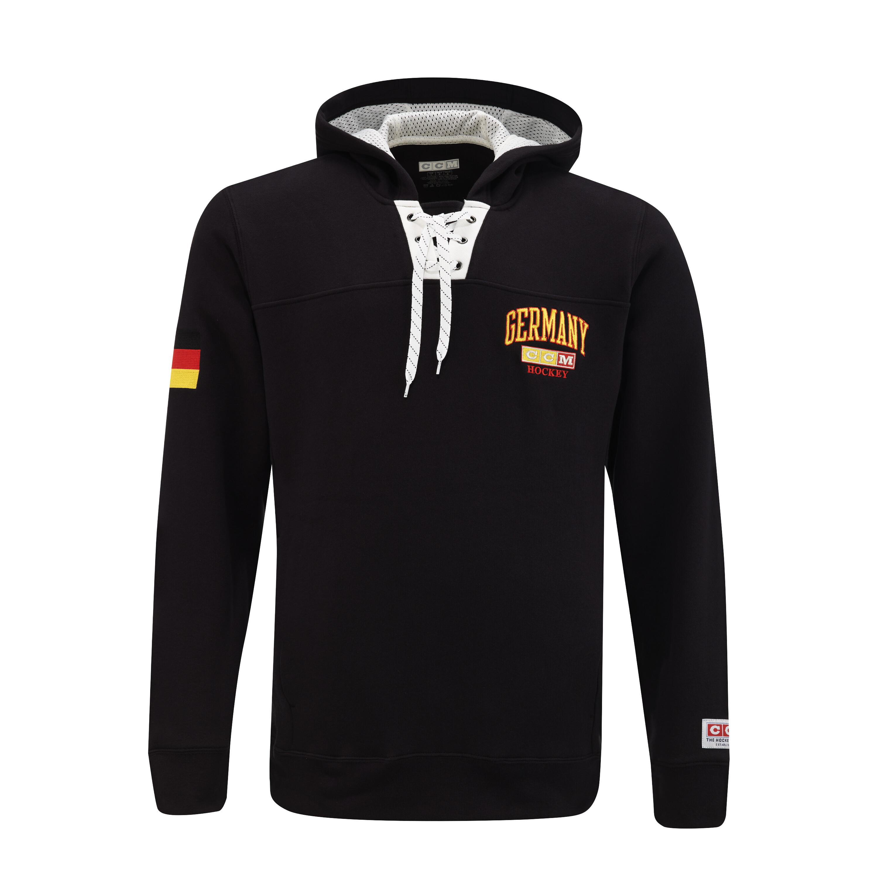 Pánská Mikina CCM  FLAG HOODIE TEAM GERMANY Black SR