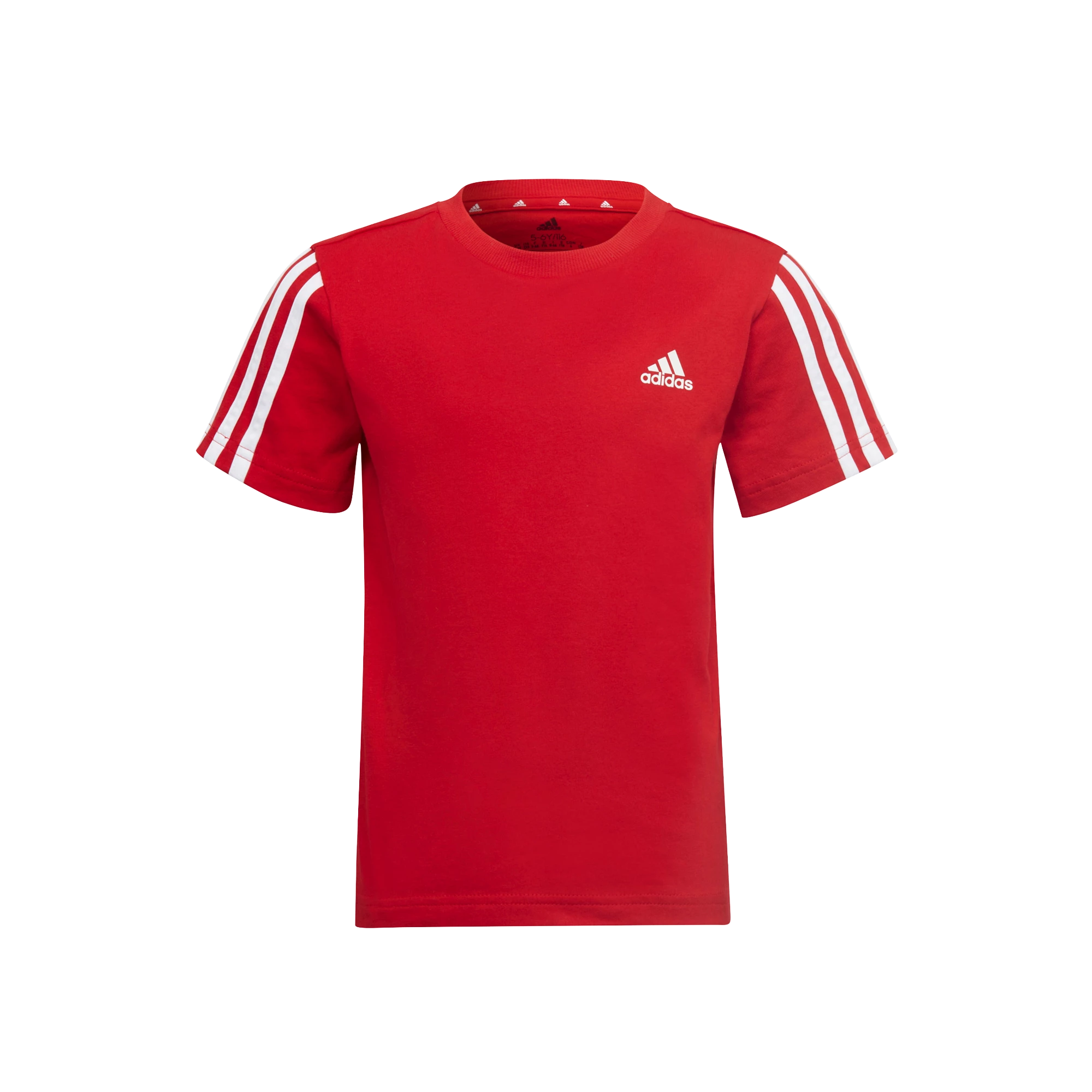 Dětské tričko adidas  Essentials 3-Stripes Tee Vivid Red