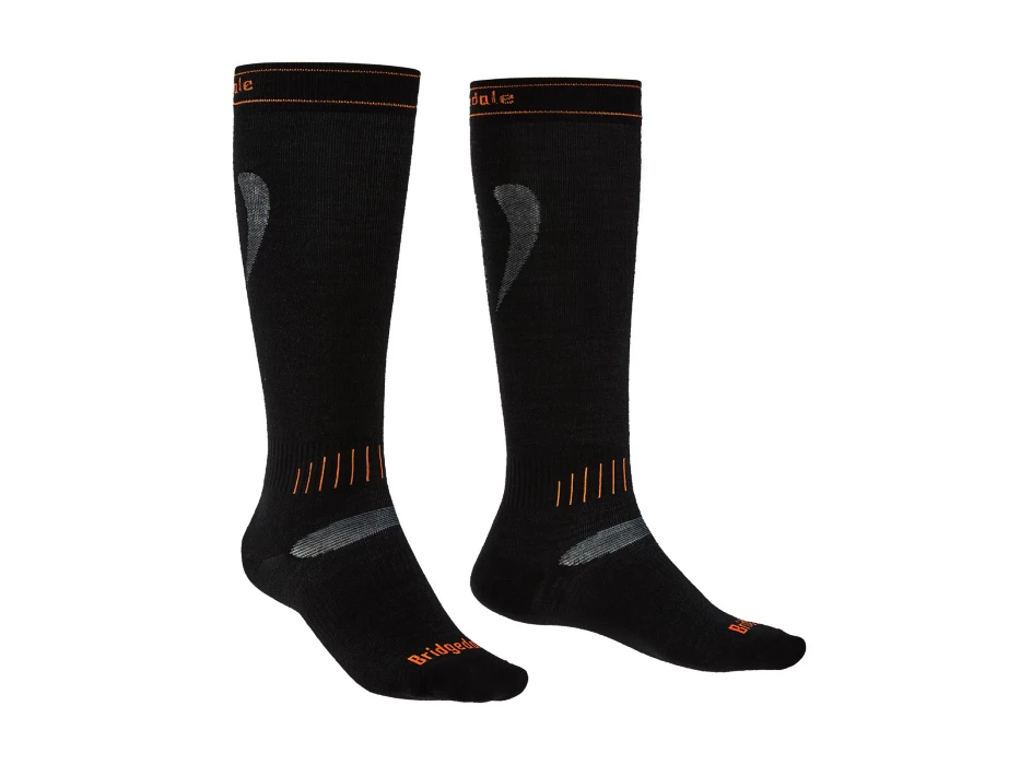 Levně Pánské ponožky Bridgedale Ski Ultra Fit L, black/orange