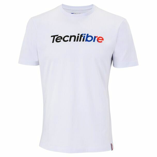 Pánské Tričko Tecnifibre  Club Cotton Tee White M