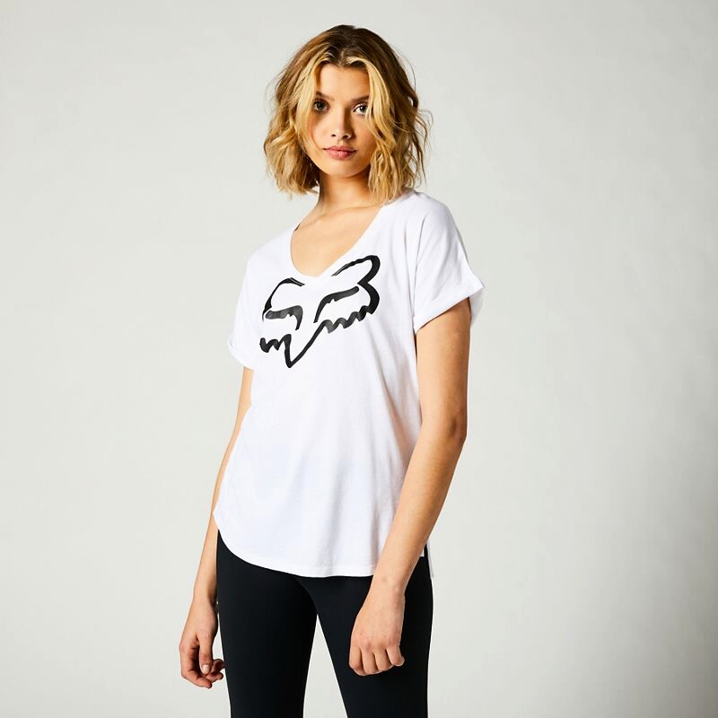 Dámské tričko Fox Boundary Ss Top White Na razprodaji-fox 1