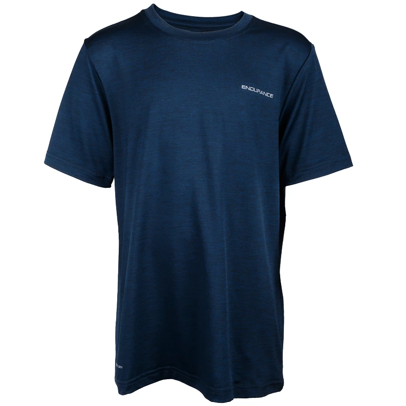 Dětské tričko Endurance Parbin Unisex Melange SS Tee tmavě modré, 8 (128 - 134 cm)