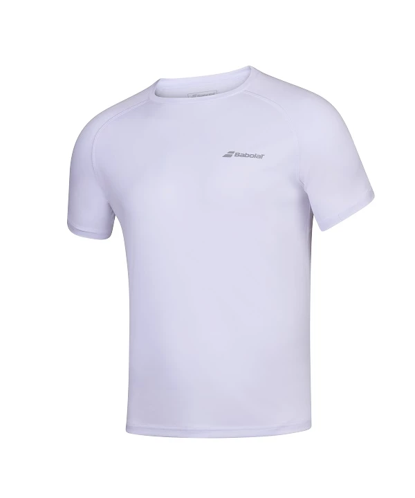 Dětské tričko Babolat  Play Club Crew Neck Tee White 8 - 10 let