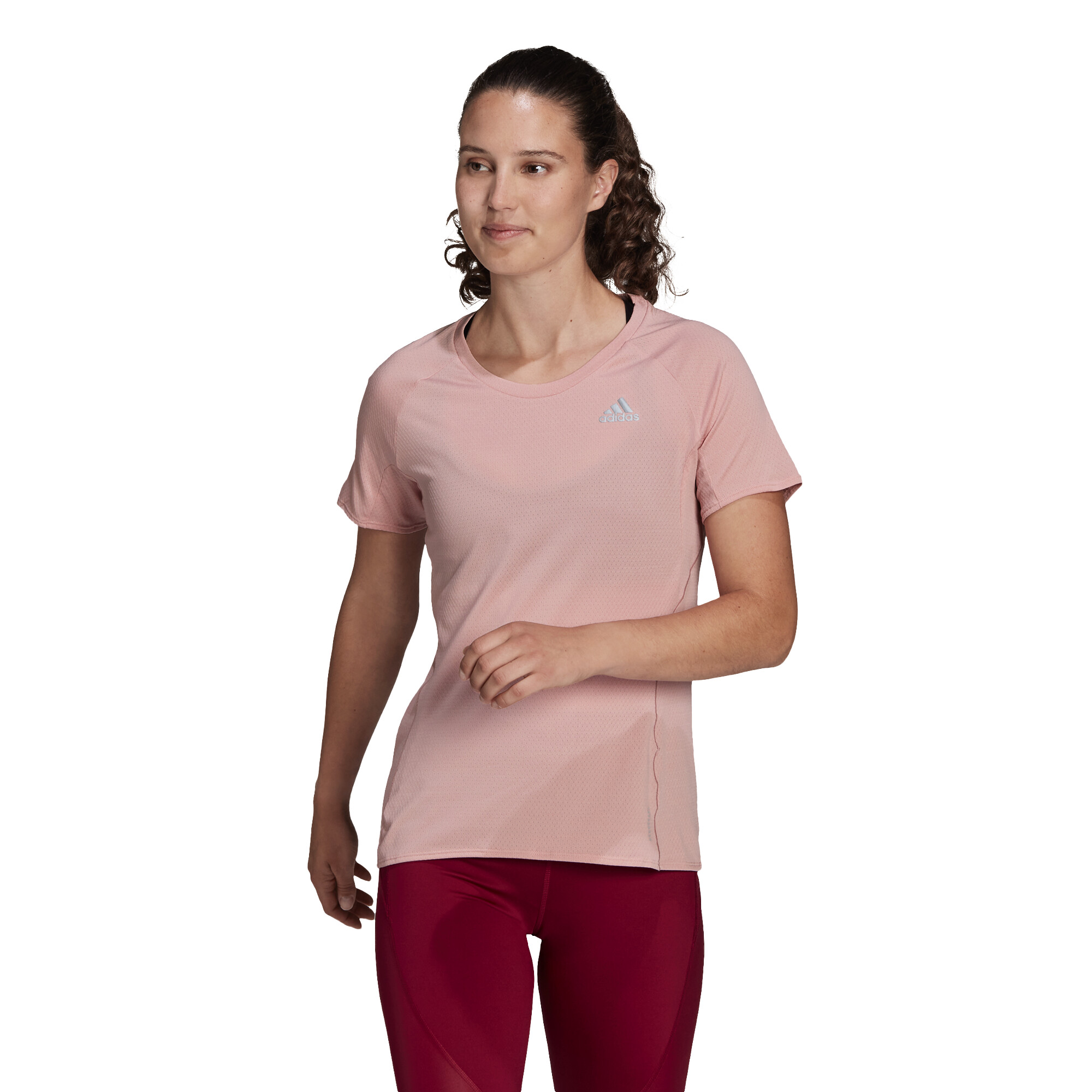 Women's Adidas Runner Tee Wonder Mauve XS T-Shirt