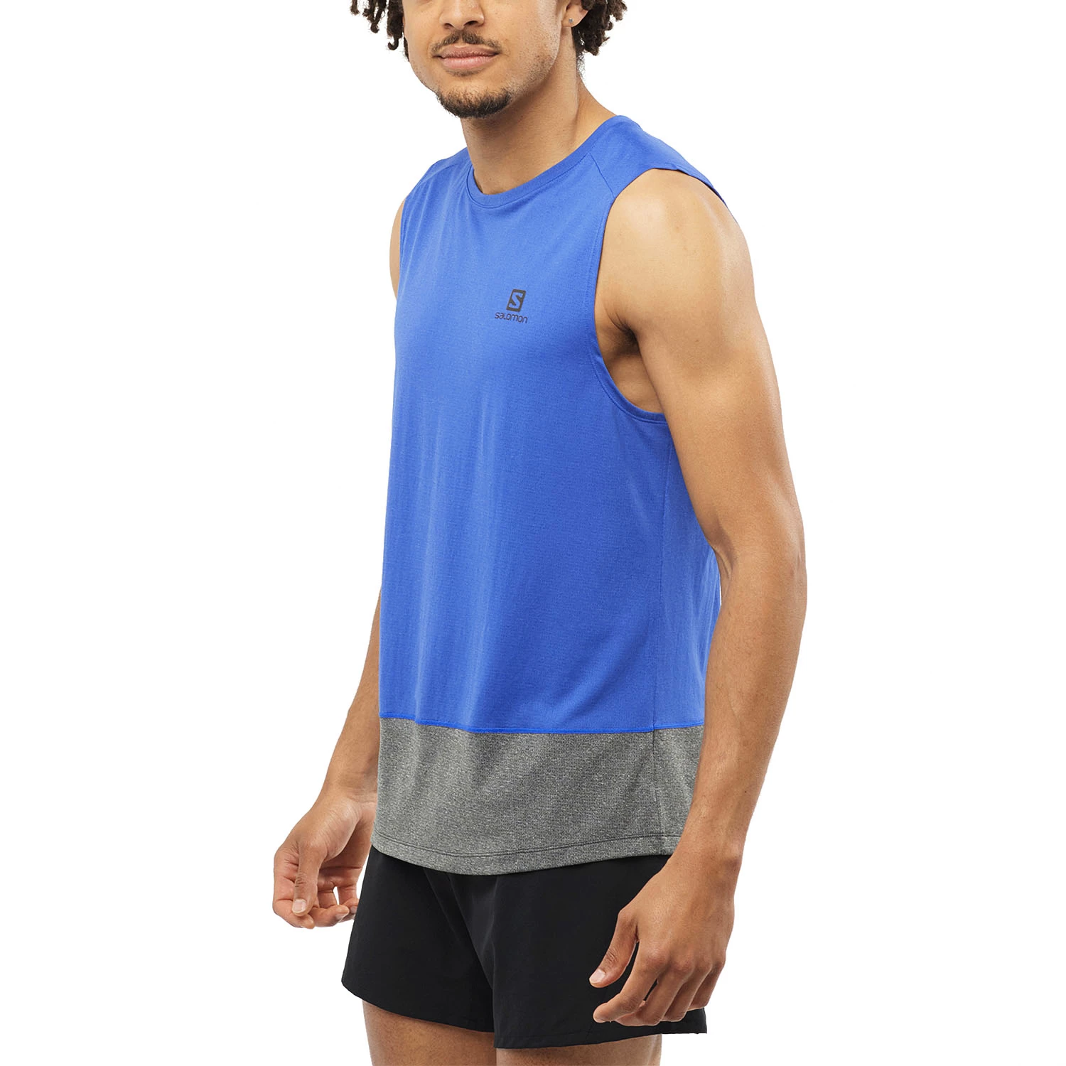 Pánské Tílko Salomon Cross Run Tank Nautical Blue/Black