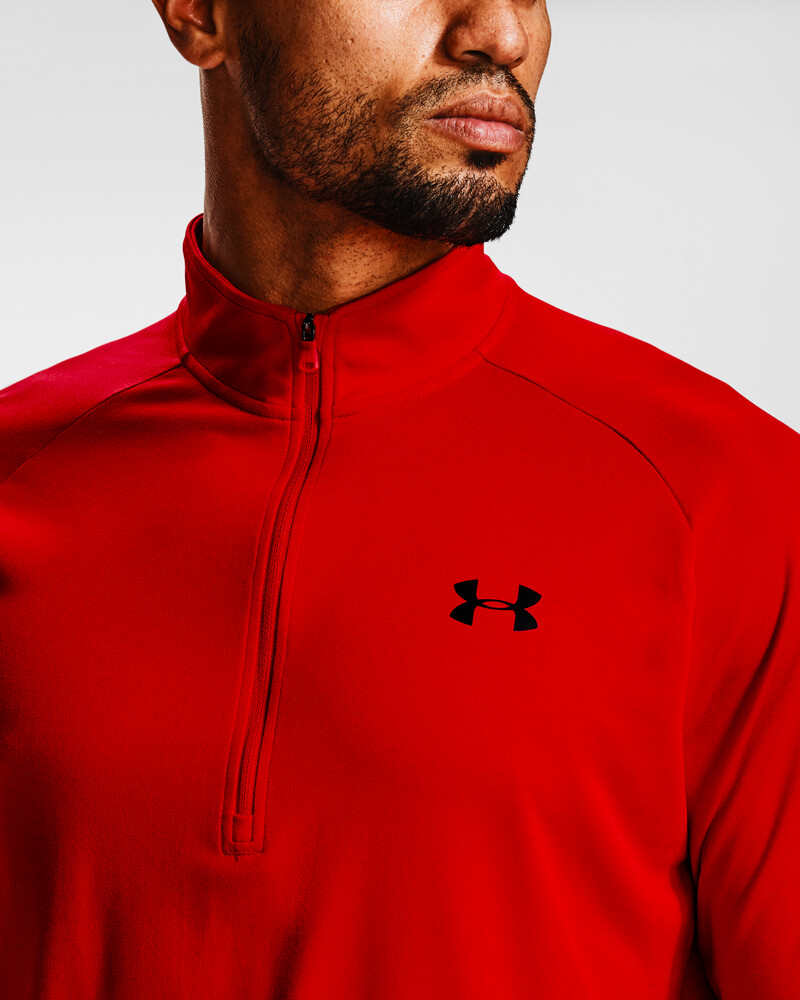 Under Armour Tech 2.0 1/2 Zip-RED T-shirt