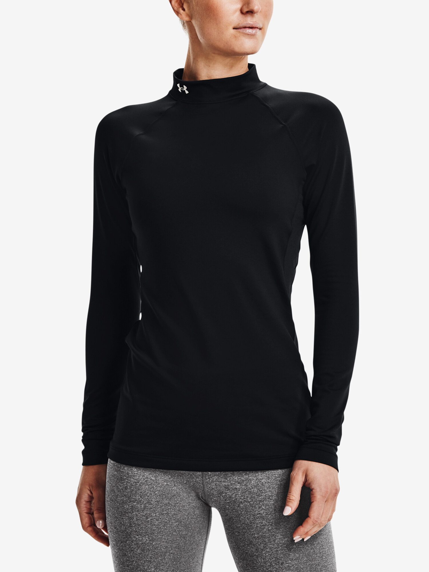 Dámské Tričko Under Armour ColdGear Authentics Mockneck-BLK M