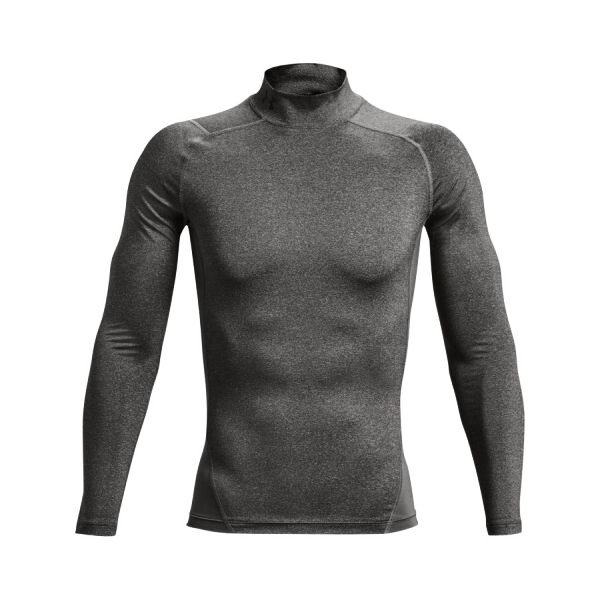 Pánské Tričko Under Armour  HeatGear Armour Comp Mock LS Gray XXL