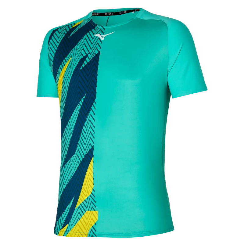 Mizuno Men's Shadow Graphic Tee Turquoise L T-Shirt