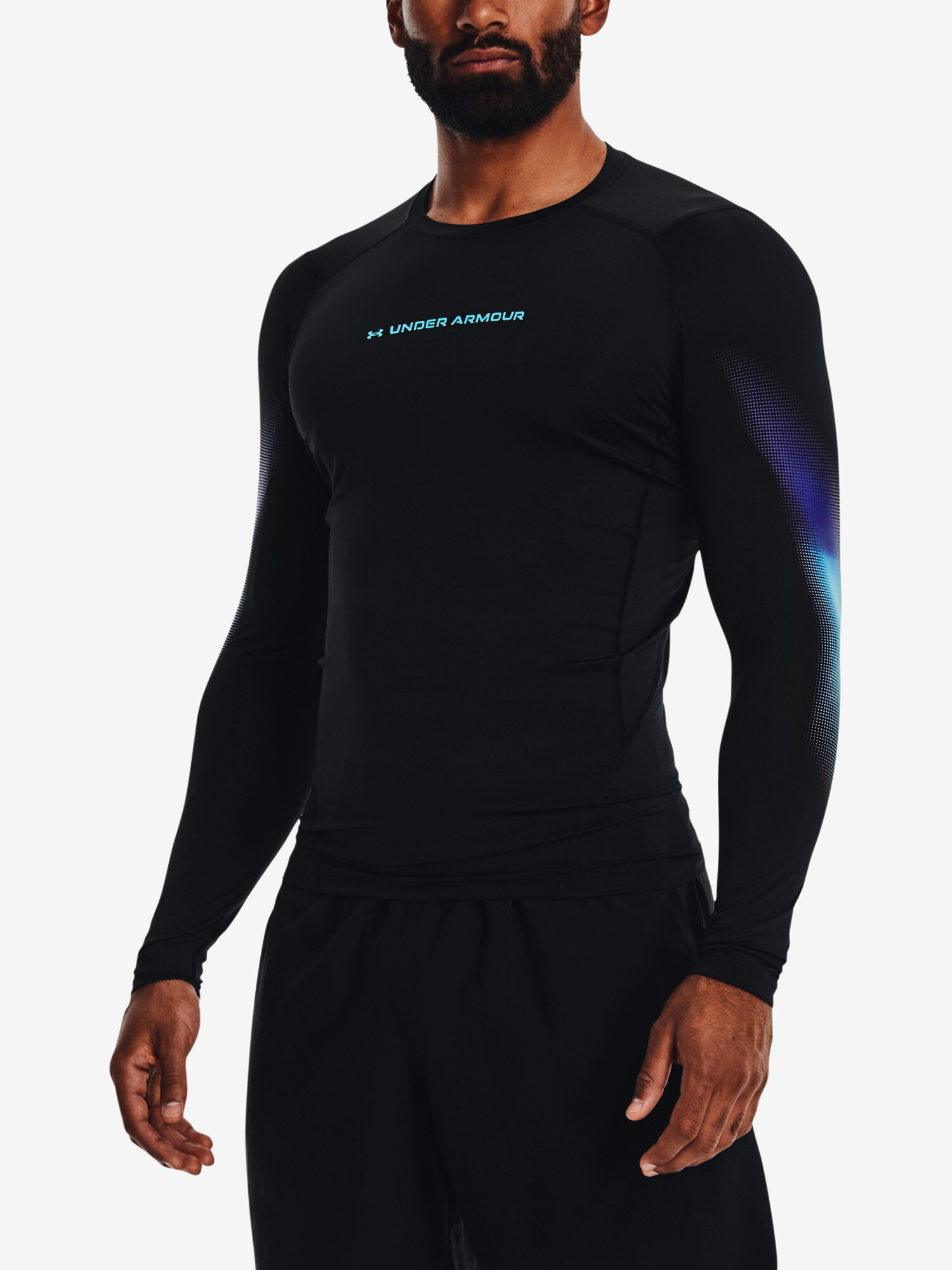 Men's T-shirt Under Armour UA HG Armour Novelty LS-BLK XXL