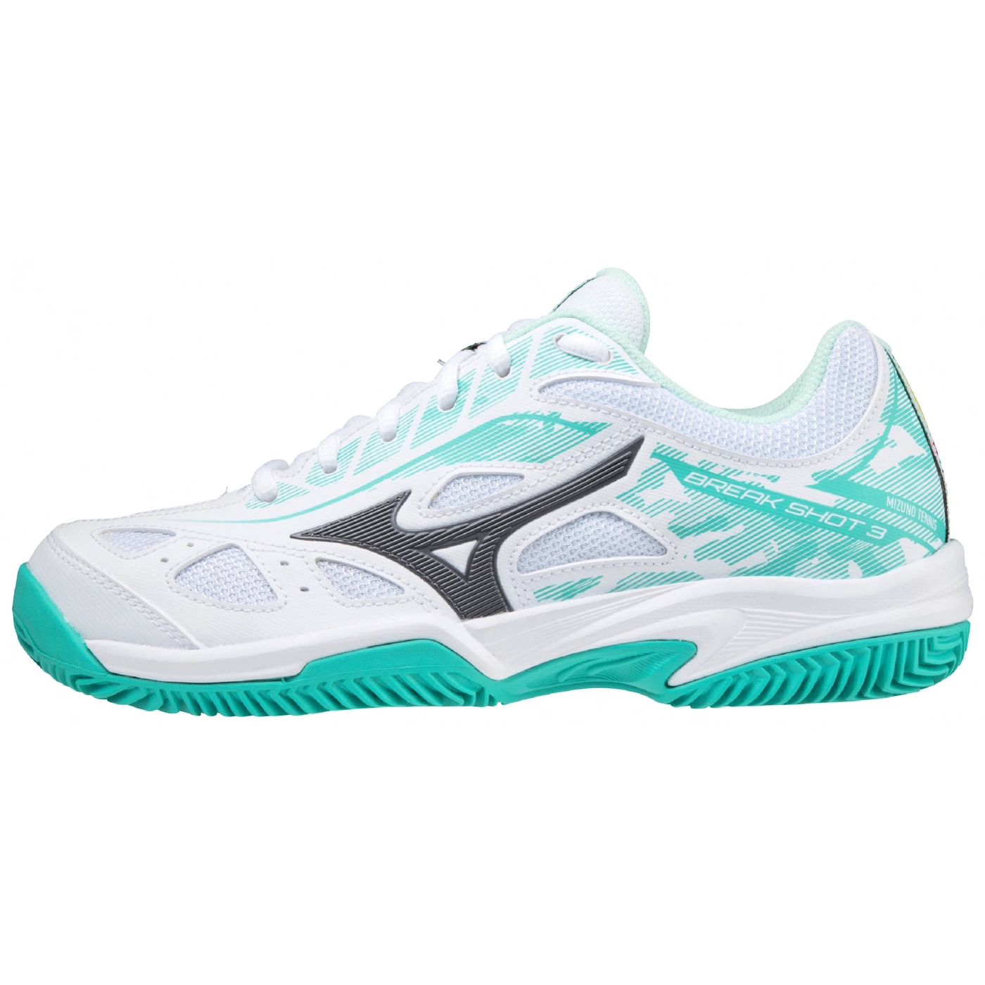 Mizuno Break Shot 3 Clay White/Iron Gate EUR 40 Women's Tennis Shoes