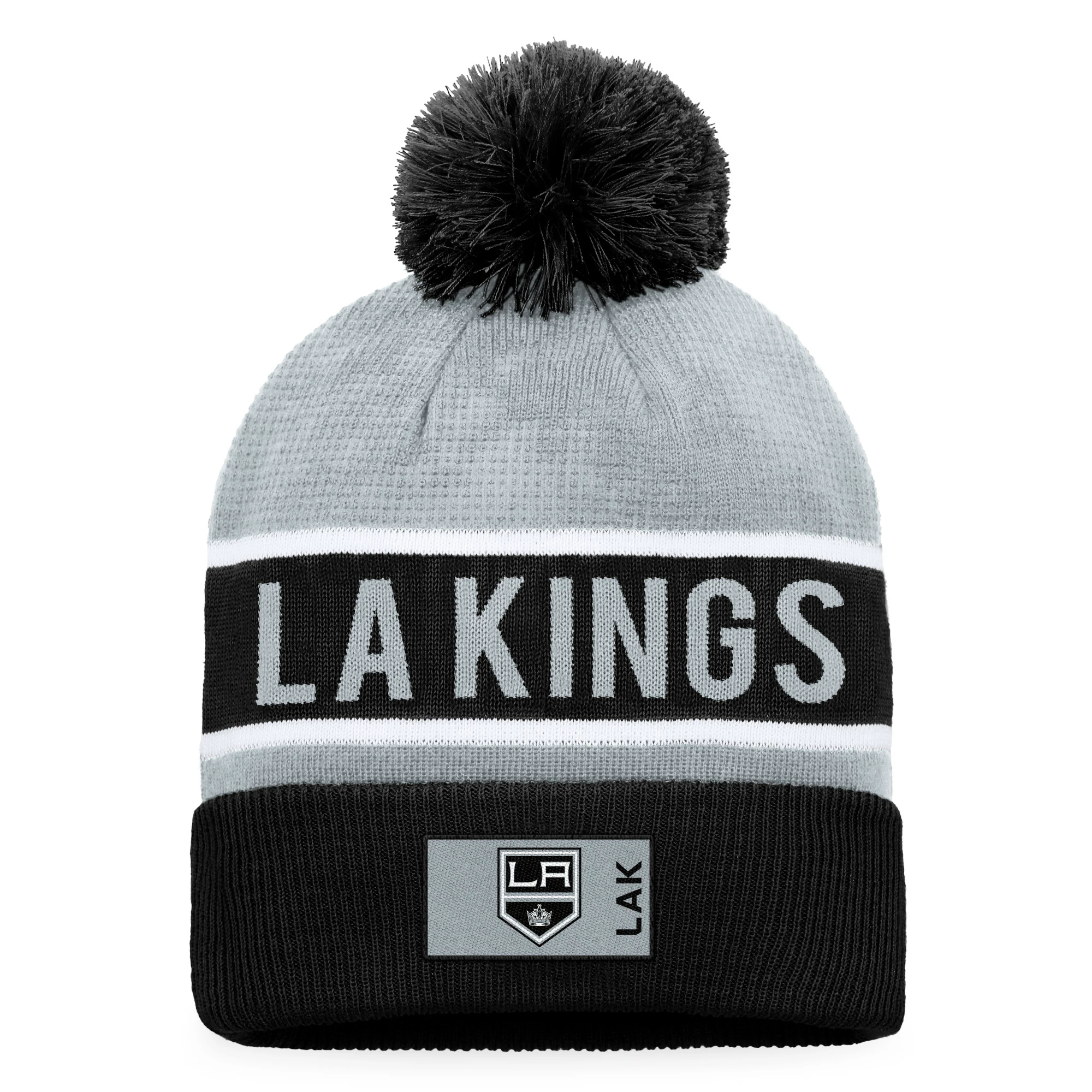 Zimní čepice Fanatics  Authentic Pro Game & Train Cuffed Pom Knit Los Angeles Kings