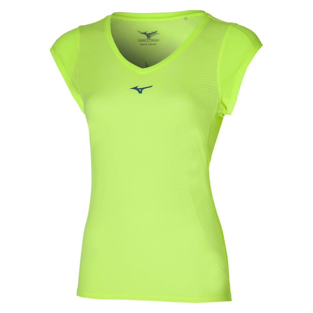 Women's Mizuno Aero Tee Neolime T-Shirt