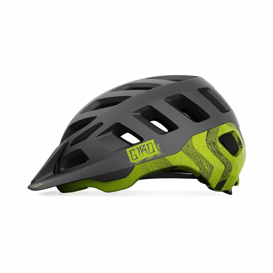 Levně Cyklistická helma Giro Radix Mat Metalic Black/Lime