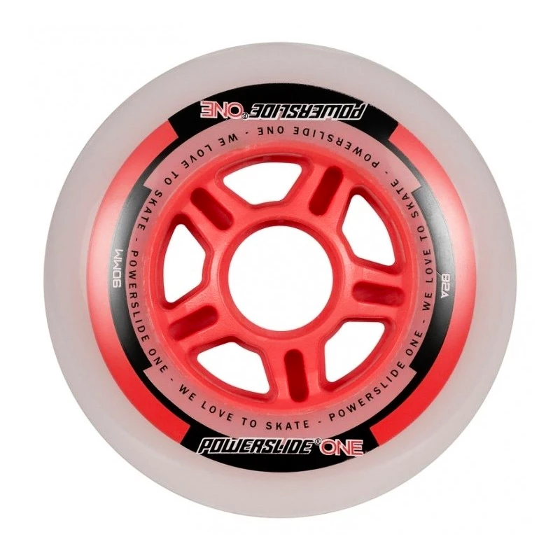 Powerslide One Complete 80 mm 82A Inline Wheels + ABEC 5 + 8 mm Spacer 8 pcs