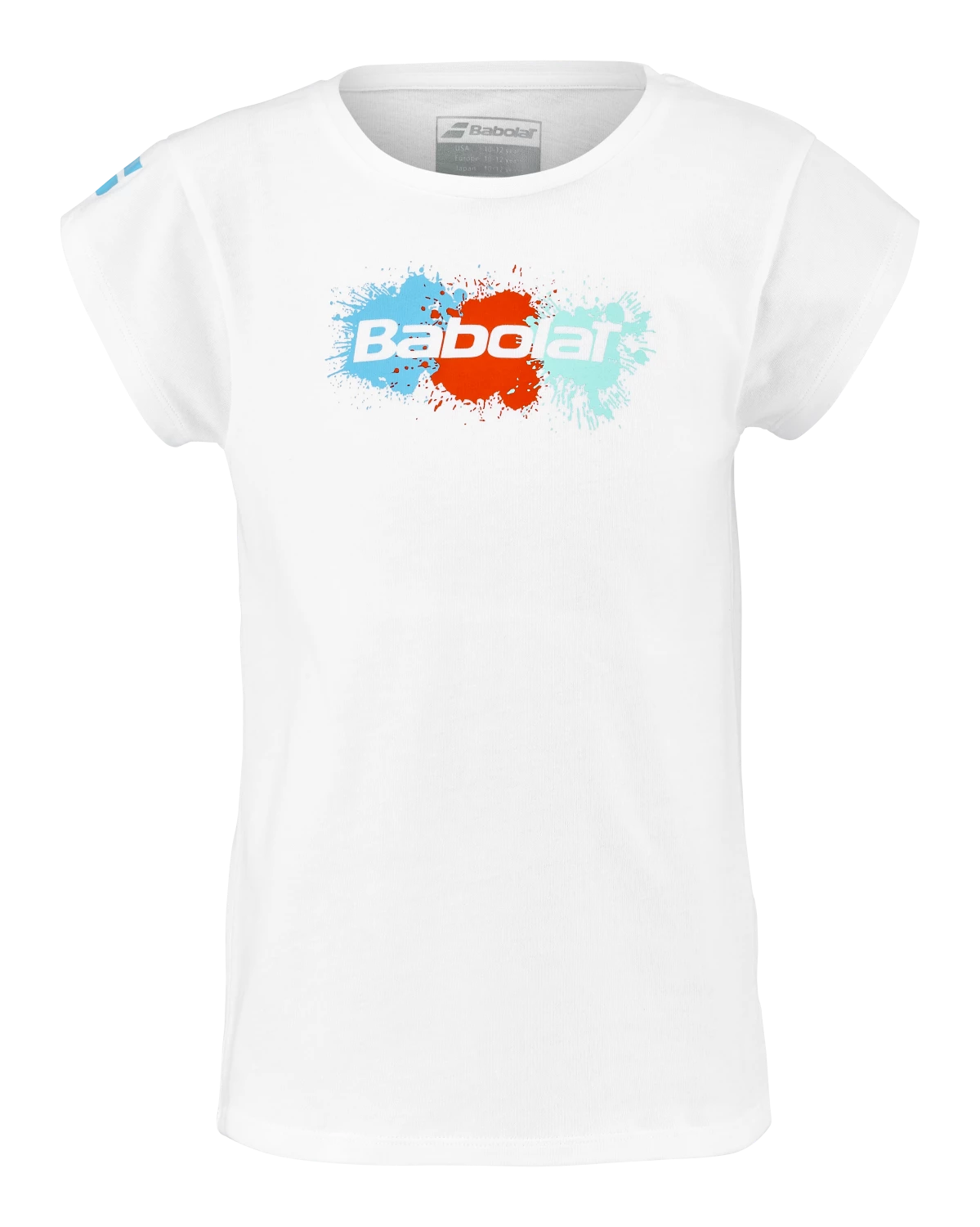 Dívčí tričko Babolat  Exercise Cotton Tee Girl White 6 - 8 let