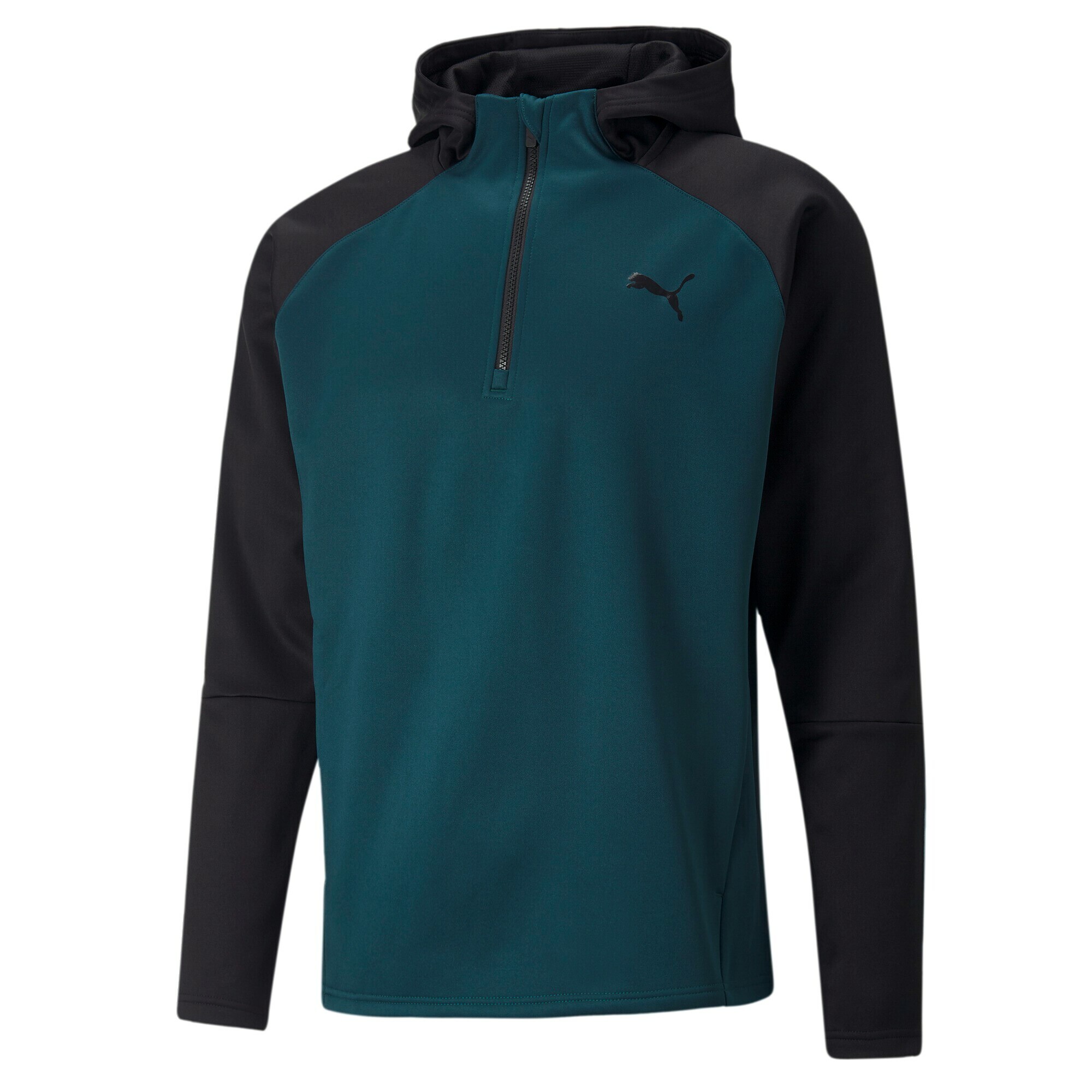 Puma Men's Train Off Season Hoodie PWRFleece Hoodie Varsity Green