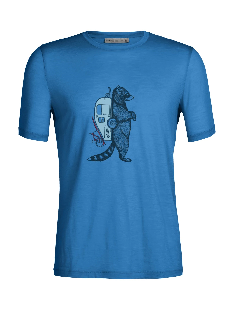 Levně Pánské tričko Icebreaker Tech Lite II SS Tee Waschbar Wandering Azul